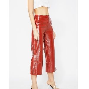 Dance & Marvel Brown High Rise Wide Leg Crop Pants